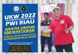 PWI Riau kembali akan gelar UKW buat 100 orang peserta dan Photo Ketua PWI Riau, Zulmansyah Sekedang