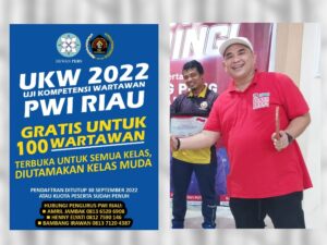 Tahun Ini, PWI Riau Kembali Gelar UKW Gratis Untuk 100 Peserta