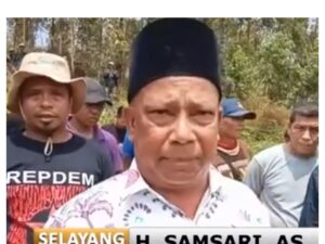 H.Samsari Saksikan Eksekusi Lahan dari PTUN Pekanbaru di Desa Palas