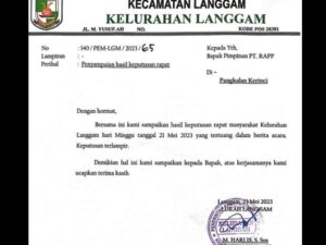 Surat Sakti Lurah Langgam Diduga Sengaja di Share ke Sejumlah Kontraktor, Ada Apa?