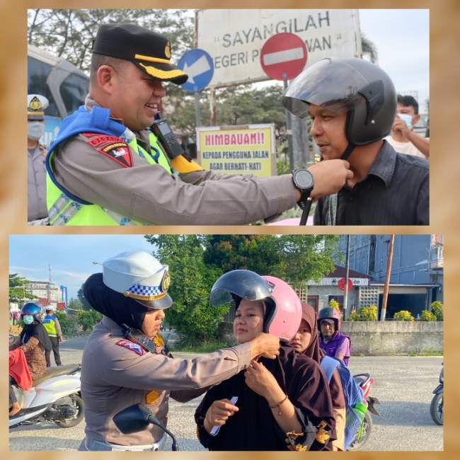 Mengusung Tema Disiplin Berlalu Lintas, Polres Pelalawan Dukung Program Riau Tertib Berkeselamatan