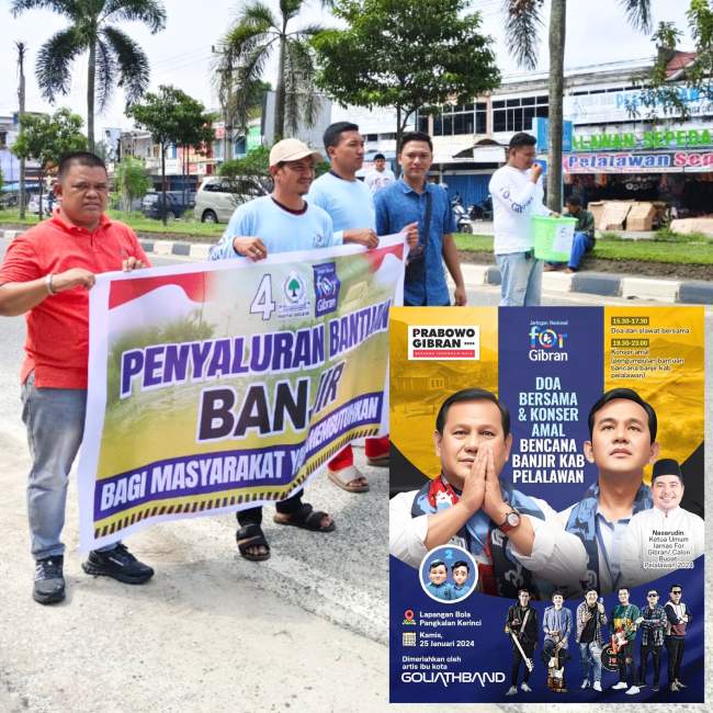Doa Bersama & Penggalangan Dana, JarNas For Gibran Konser Amal Bencana Banjir