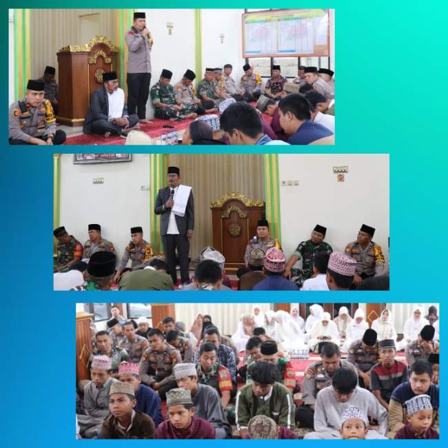 Momen Peringatan Isra Mi’raj Nabi Muhammad S.A.W 1445 H / 2024, Polres Pelalawan Gelar Doa Bersama Pemilu Damai