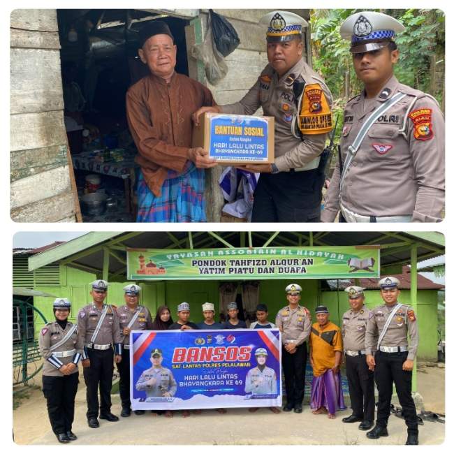 Peringati HUT Lalu Lintas Ke- 69 Sat Lantas Bagikan 500 Paket Sembako Kepada Masyarakat