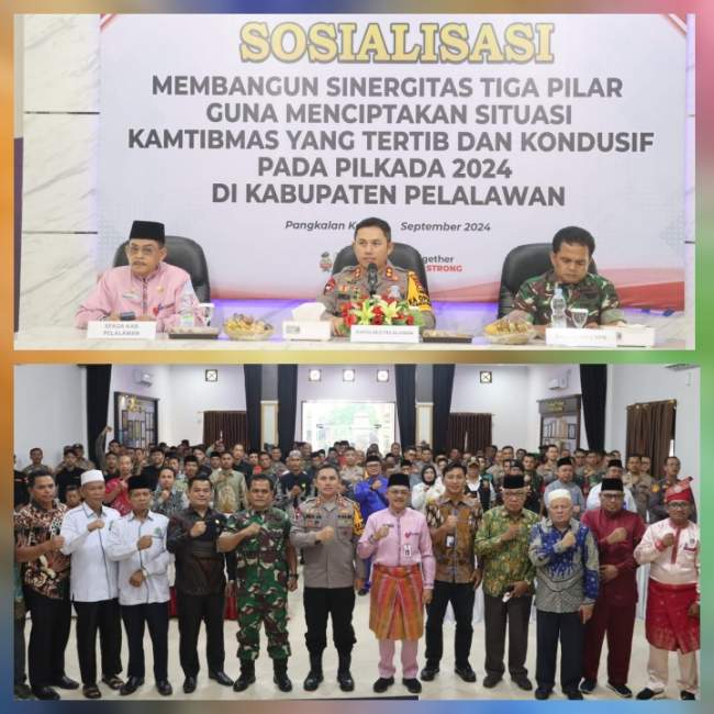 Sinergitas Tiga Pilar, Kapolres Pelalawan AKBP Afrizal Asri Gelar Sosialisasi