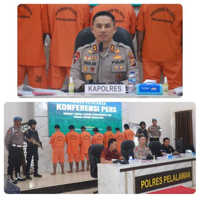 Polres Pelalawan Ungkap Tindak Pidana Pembunuhan dan Peredaran Narkotika