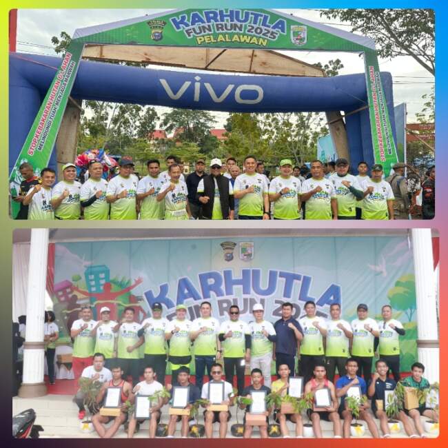 Ribuan Warga Pelalawan Banjiri Even Karhutla Fun Run 2025 yang di Gelar Polres Pelalawan