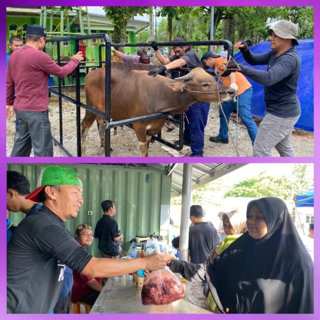 Idul Adha Aksi Nyata Kepedulian Sosial, Karyawan RAPP Bagikan 10.057 Kantong Daging