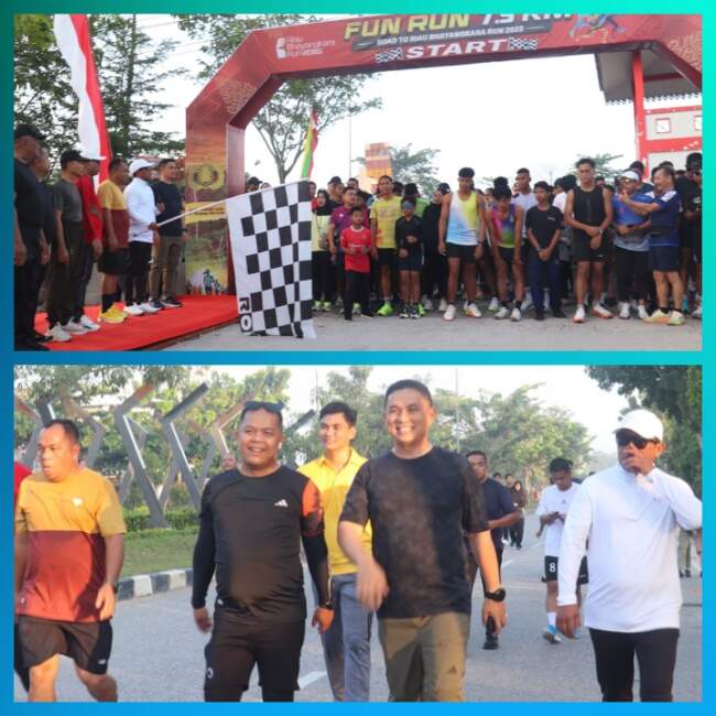 Sempena HUT Bhayangkara ke 79 Polres Pelalawan Mengadakan Fun Run Jarak 7,9 KM