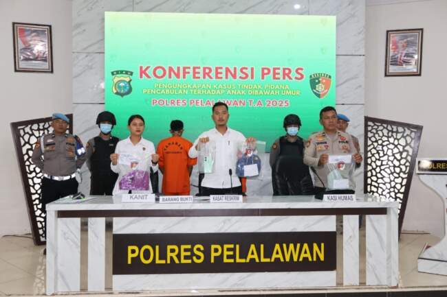 Ayah Tiri di Pelalawan Cabuli Dua Anak Sambungnya Sejak 2023, Polisi Ringkus Tanpa Perlawanan