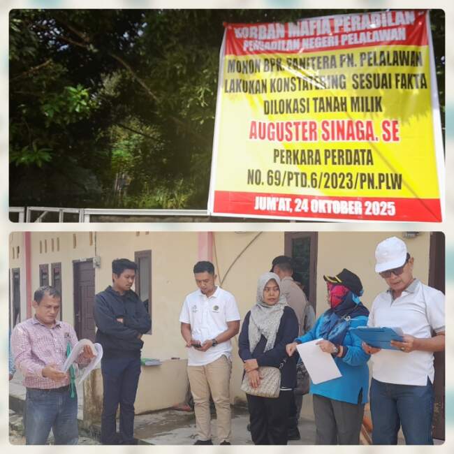 Pengacara Hendri Siregar SH: Pada Konstatering Ketahuan Bahwa Lokasi Tanah dan Sempadan Berbeda